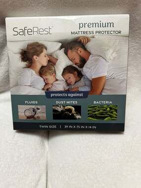 SafeRest Premium Twin Size Waterproof Mattress Protector